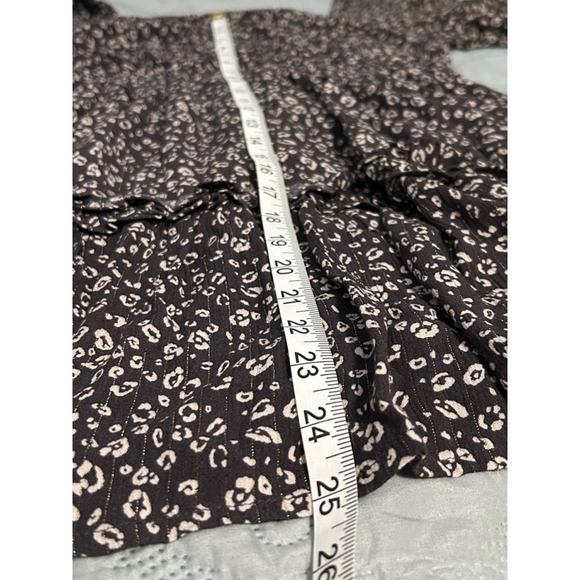 Altar'd State Boho Dress Size M Dark Gray Floral Long Sleeve - Picture 10 of 10